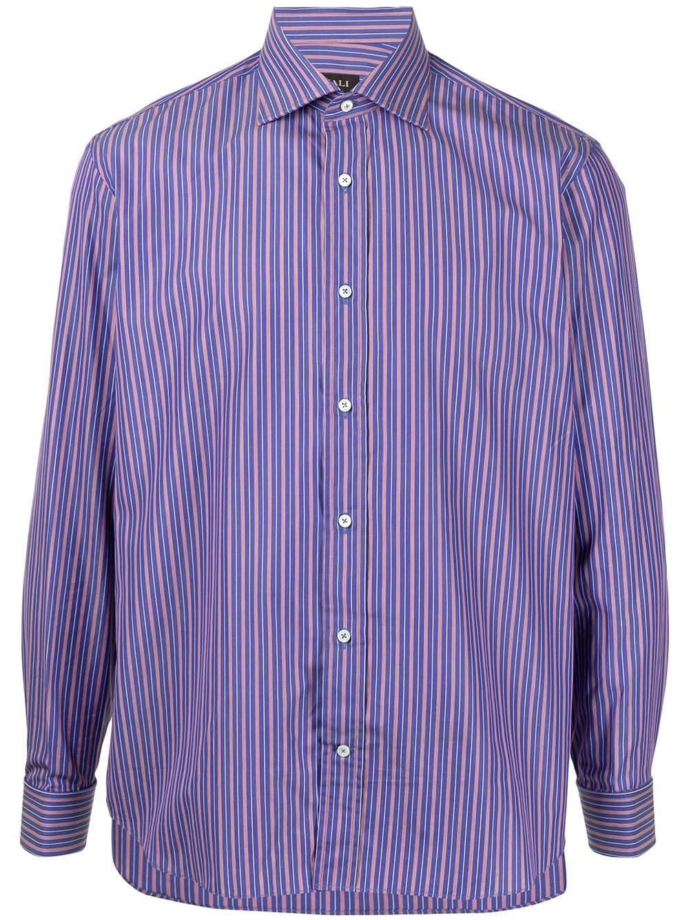 vertical stripe-print shirt - 1