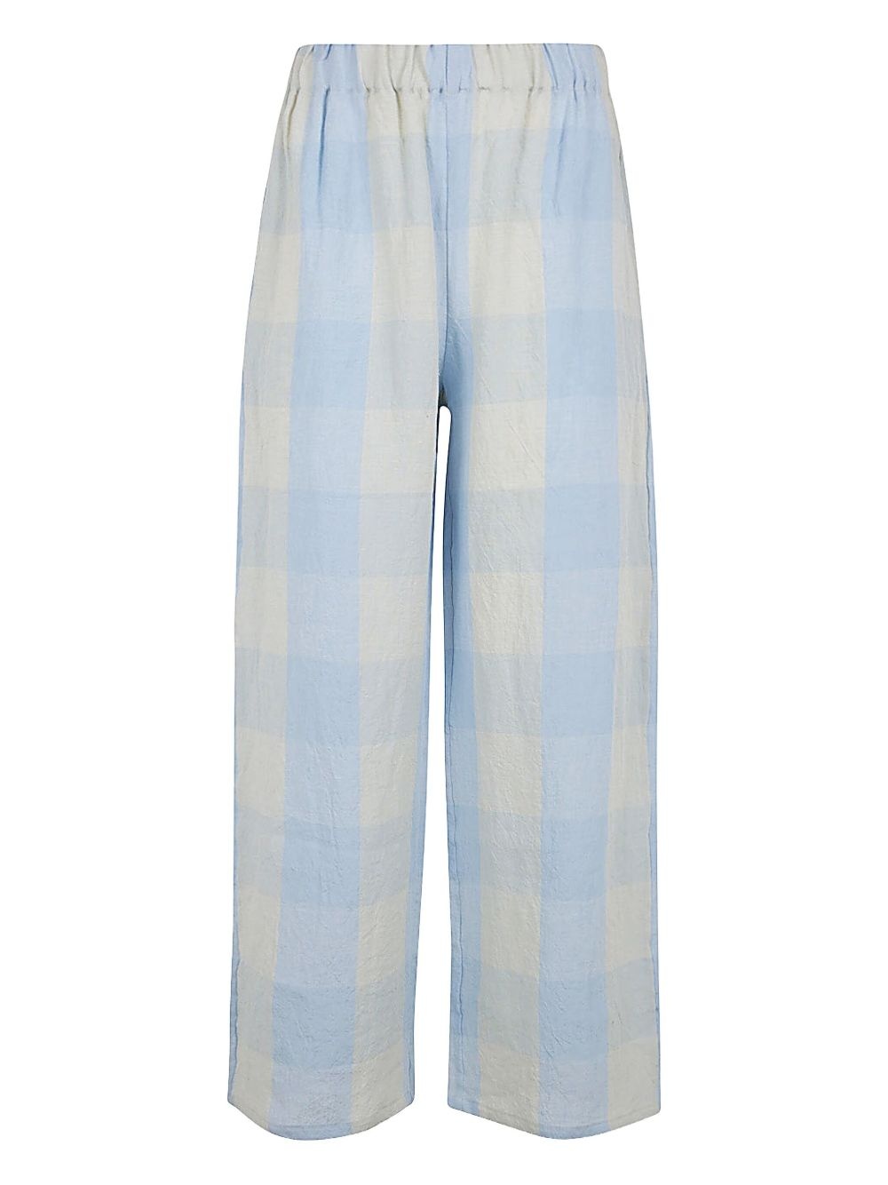 check-patterned trousers - 1
