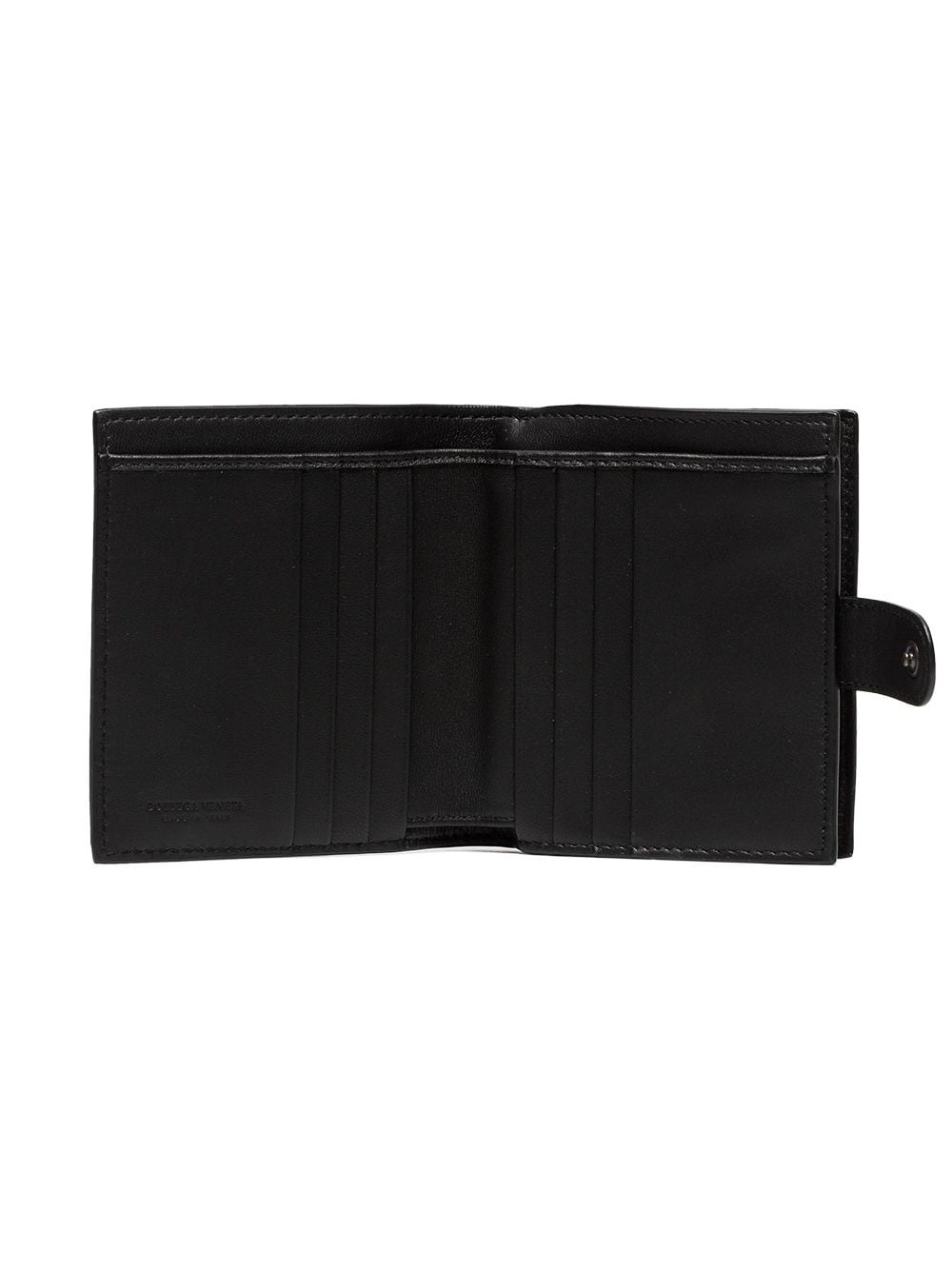 black intrecciato leather wallet - 3