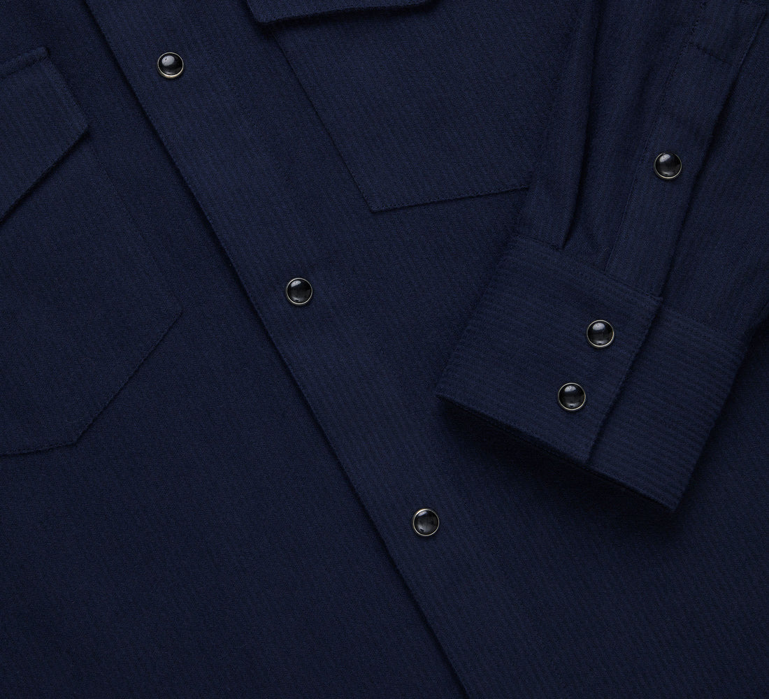 Snap Western Shirt - Midnight Shadow Stripe - 4