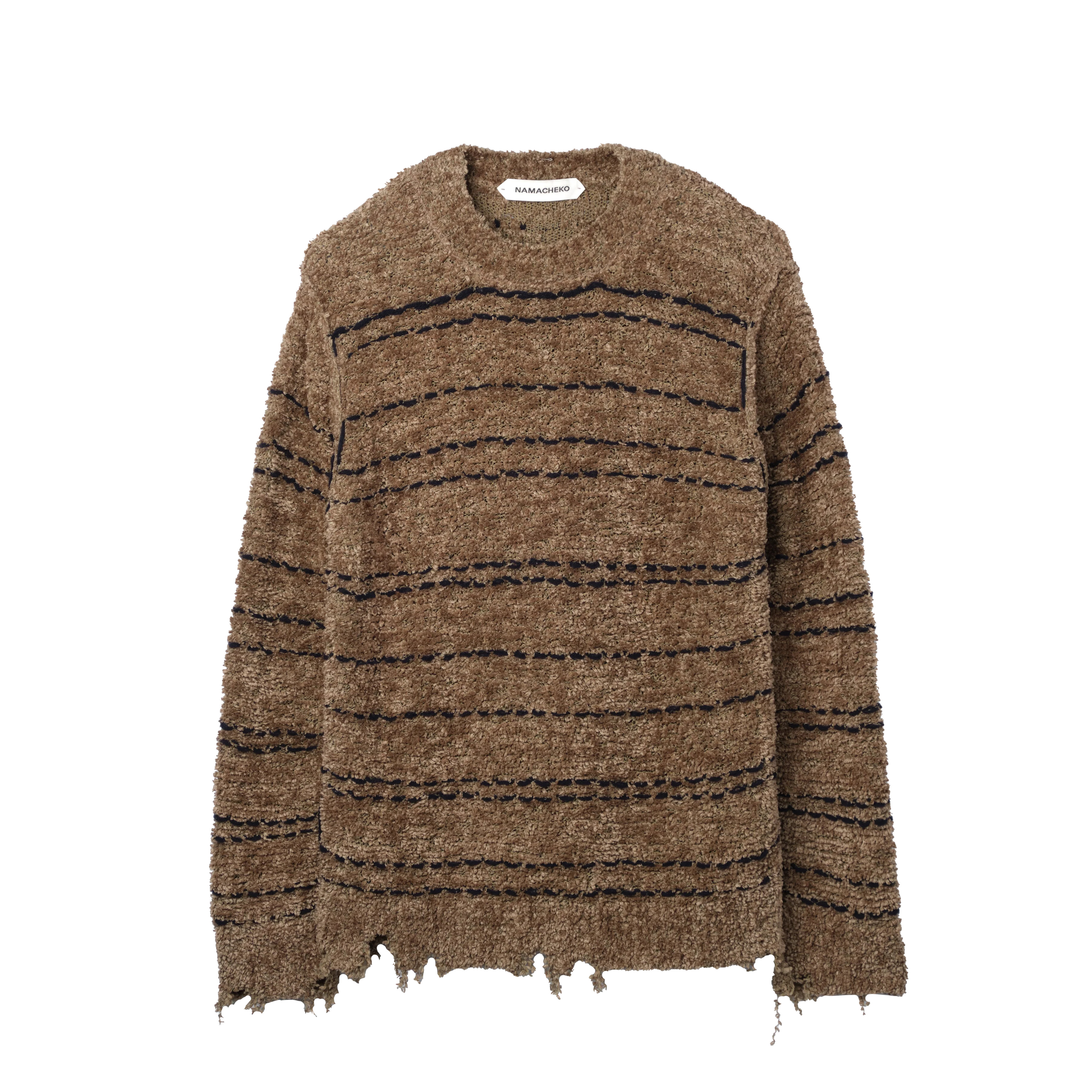 Namacheko Viskan Striped Crewneck Sweater Green - 1