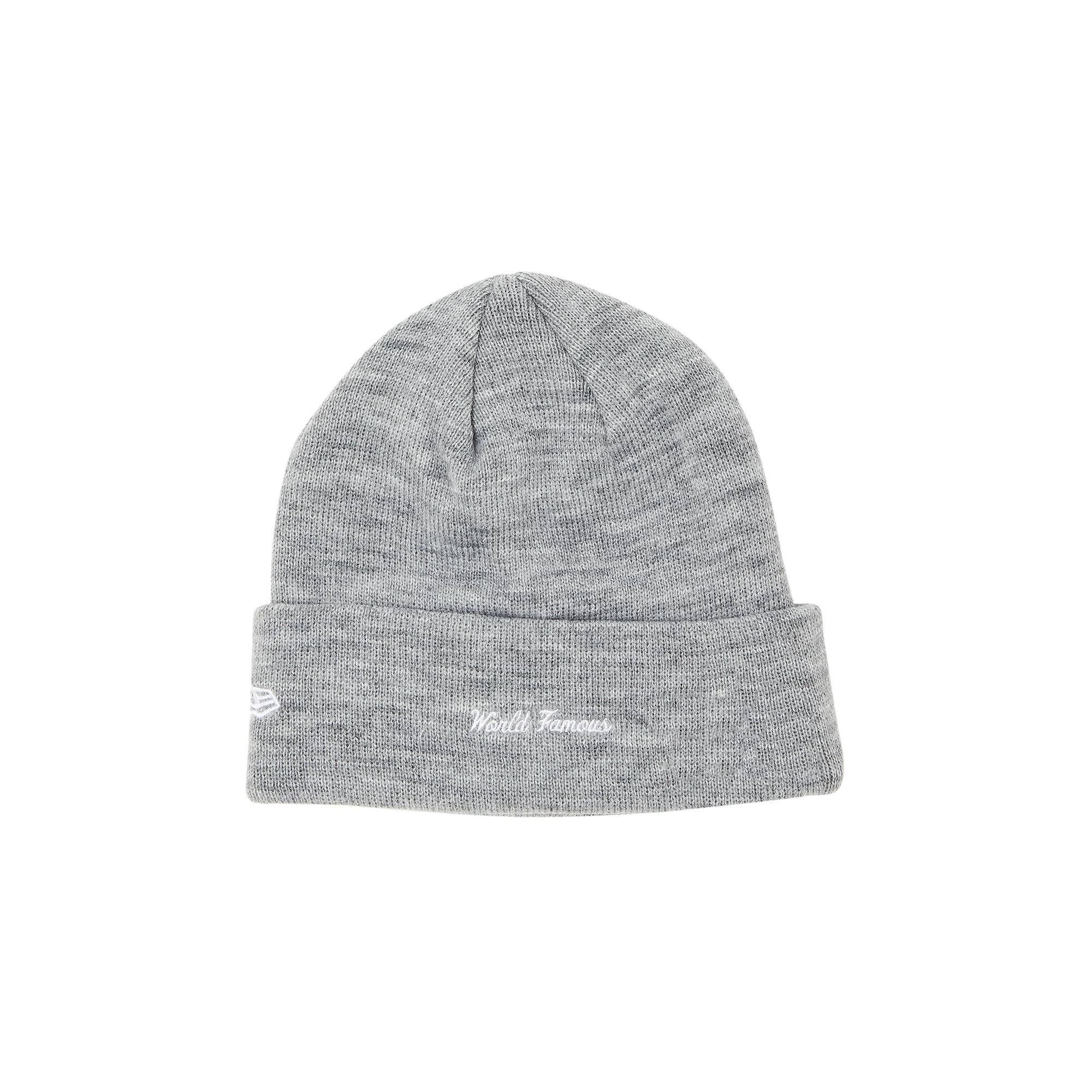 Supreme x New Era Box Logo Beanie 'Heather Grey' - 2