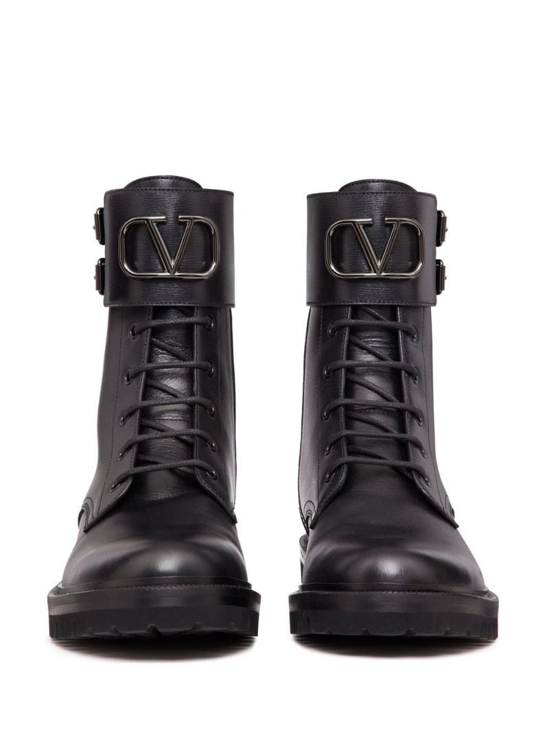 ankle-length leather boots - 4
