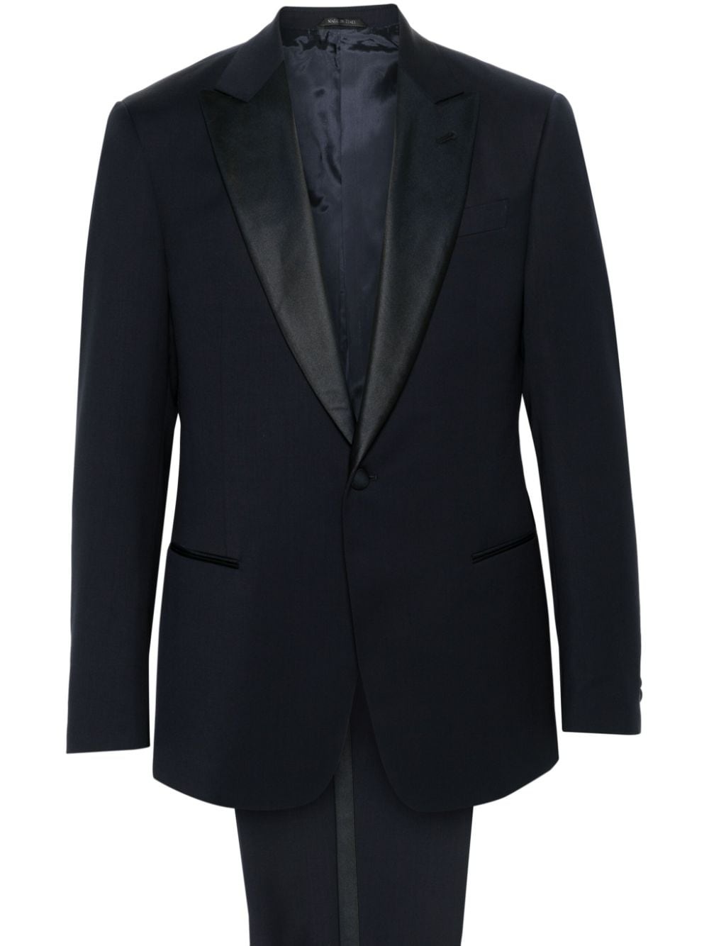 single-breasted wool suit - 1