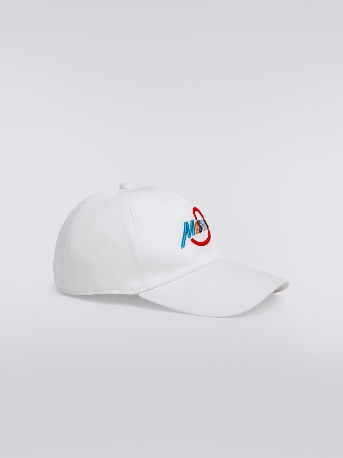 Cotton visor hat with multicoloured logo lettering - 2