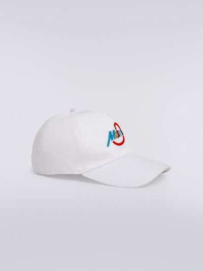 Missoni Cotton visor hat with multicoloured logo lettering outlook