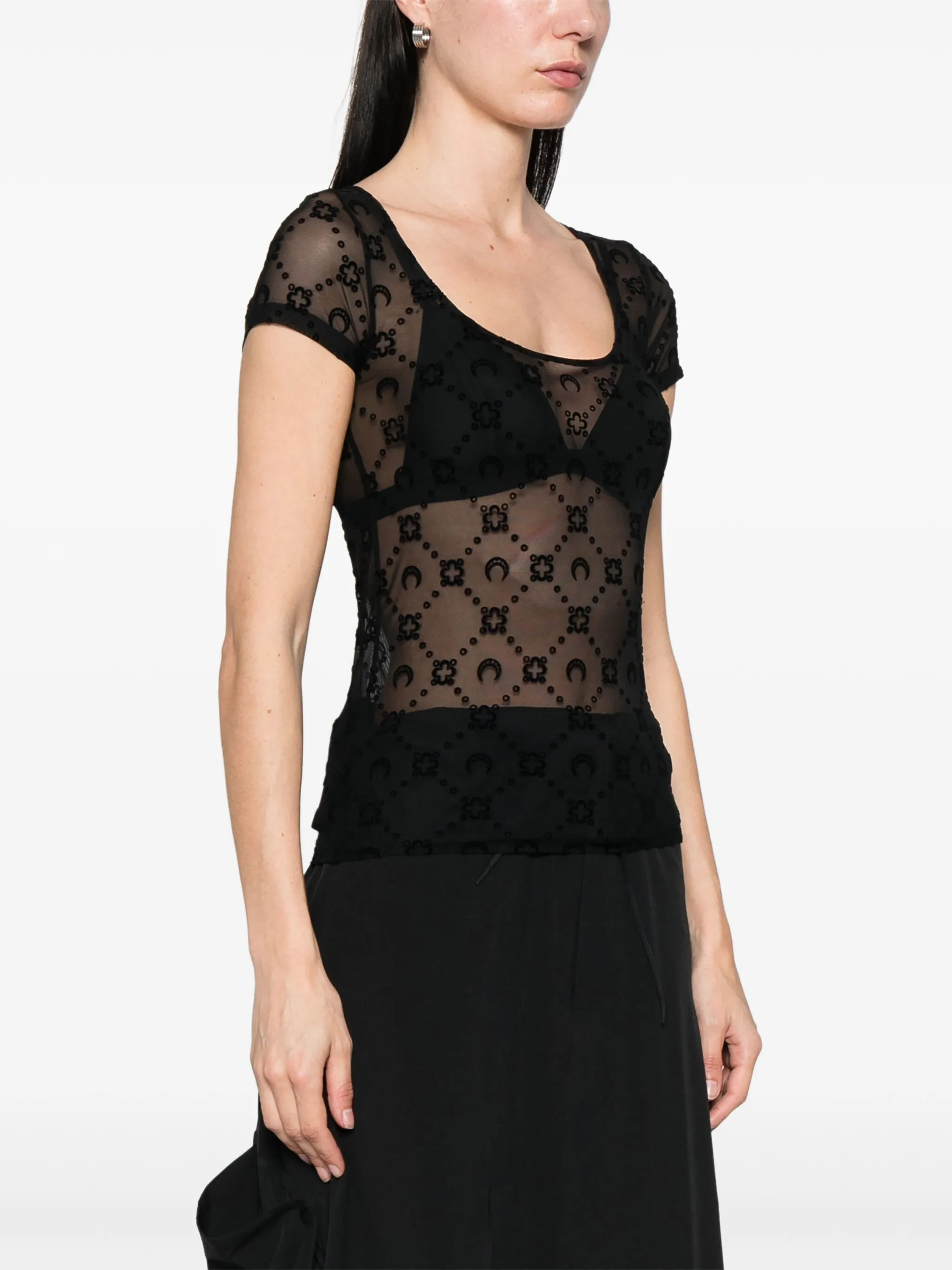 flocked mesh top - 3