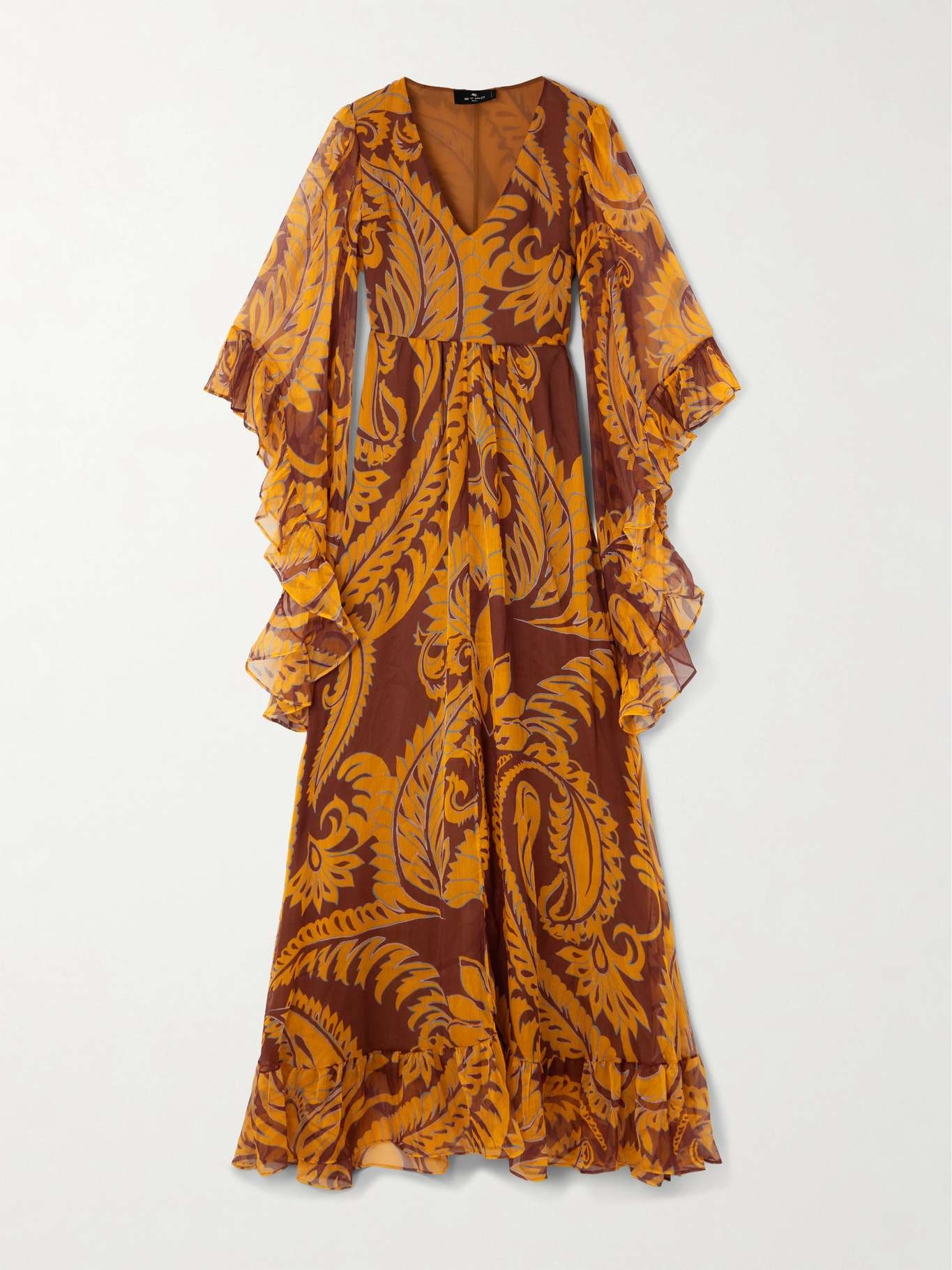 Floral-print silk-chiffon maxi dress - 1