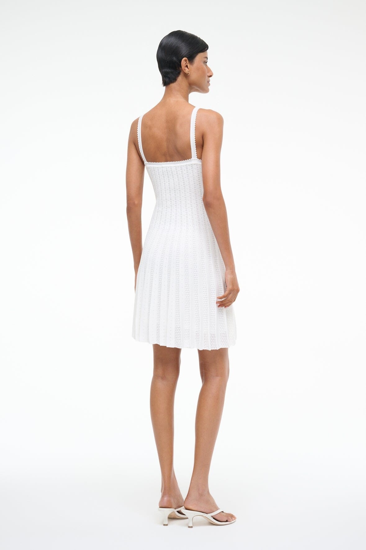 STAUD ELLEN MINI DRESS IVORY - 4