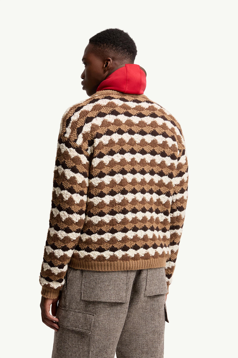 Geometric Pattern Wool & Alpaca Blend Sweater 5