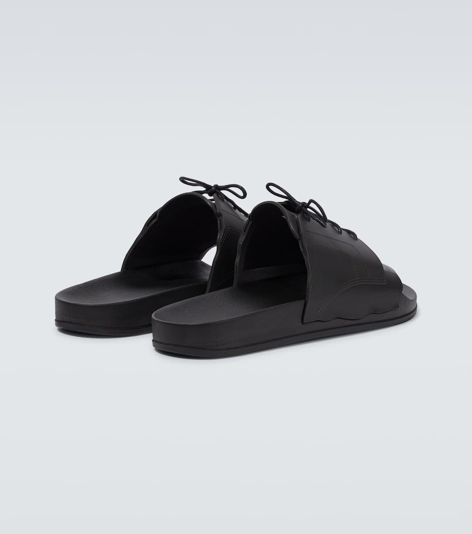 Lace-up rubber slides - 6