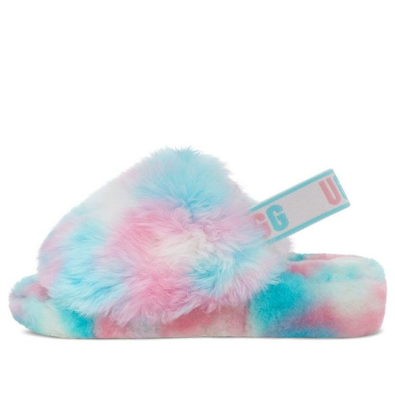 UGG (WMNS) UGG Fluff Yeah Slide 'Blue Pink' 1131770-PID outlook
