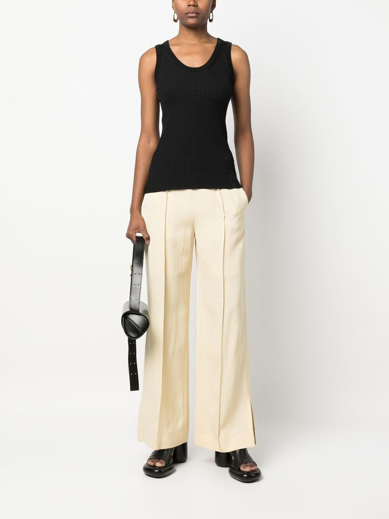 Jil Sander logo-embroidered ribbed top outlook