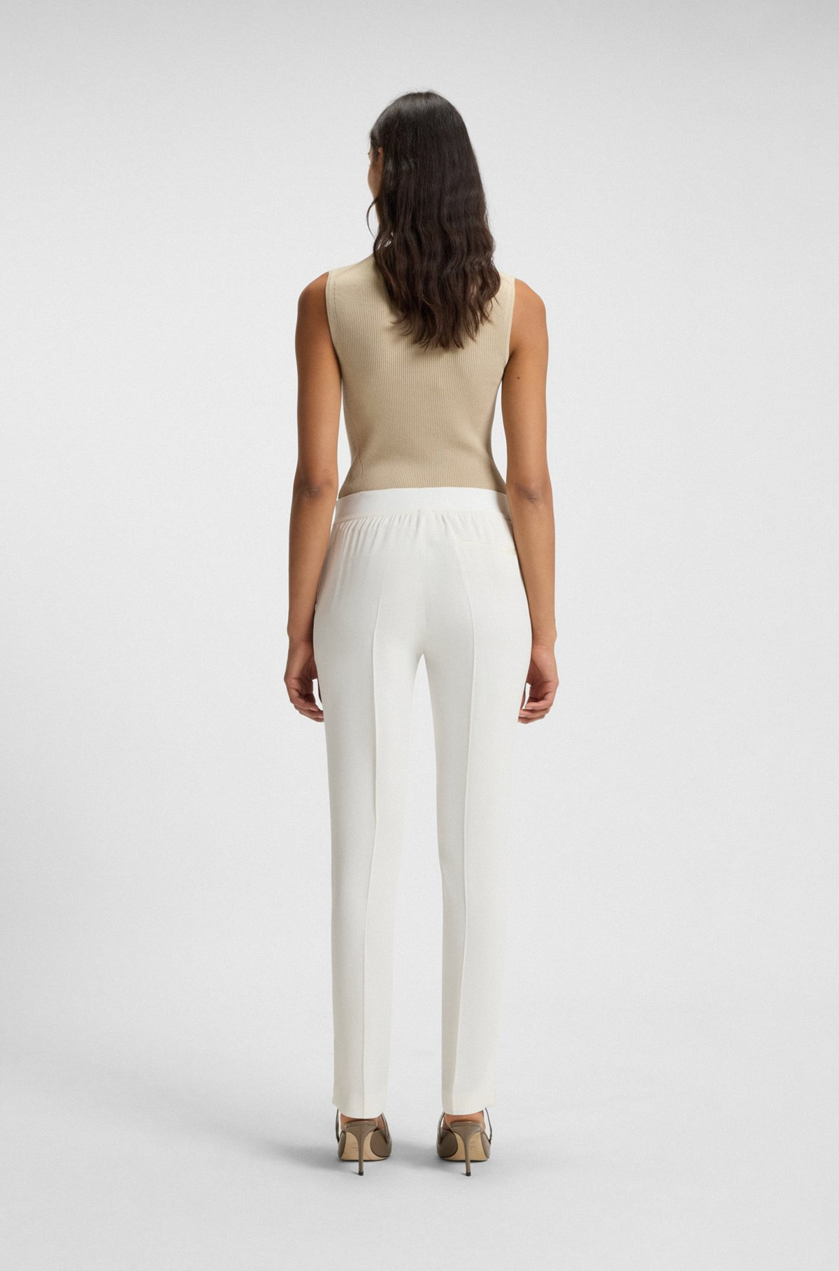 SLIM-FIT TROUSERS WITH SLIT HEMS - 4