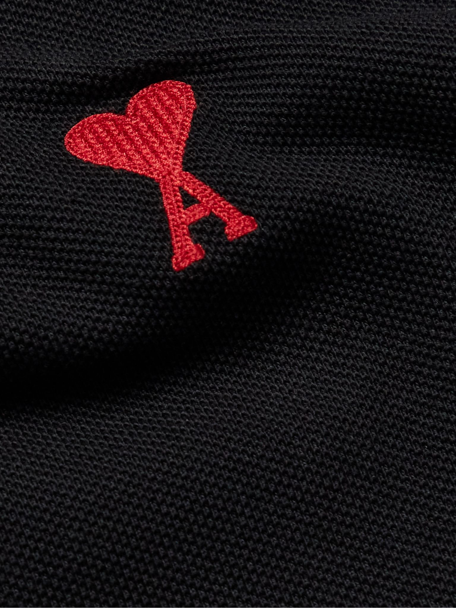 Logo-Embroidered Organic Cotton-Piqué Polo Shirt Black - 4