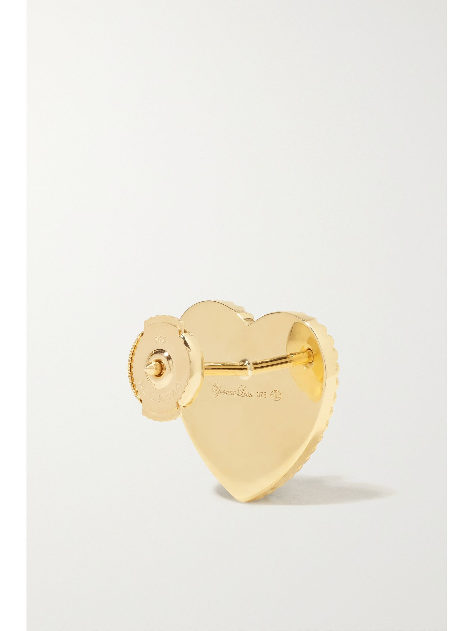 9-karat gold, mother-of-pearl and diamond earrings White - 3