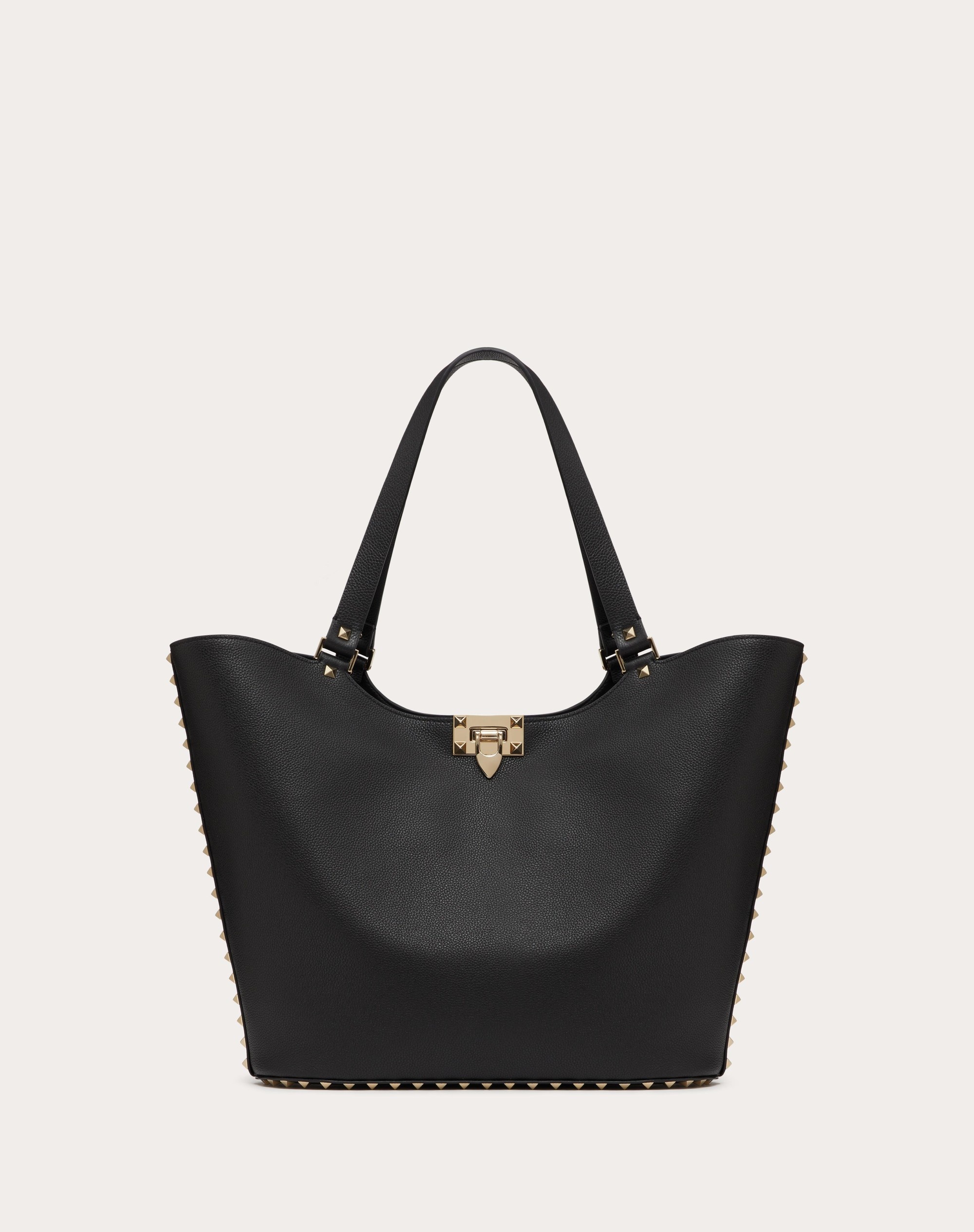 Valentino VALENTINO GARAVANI ROCKSTUD SHOPPING BAG IN GRAINY