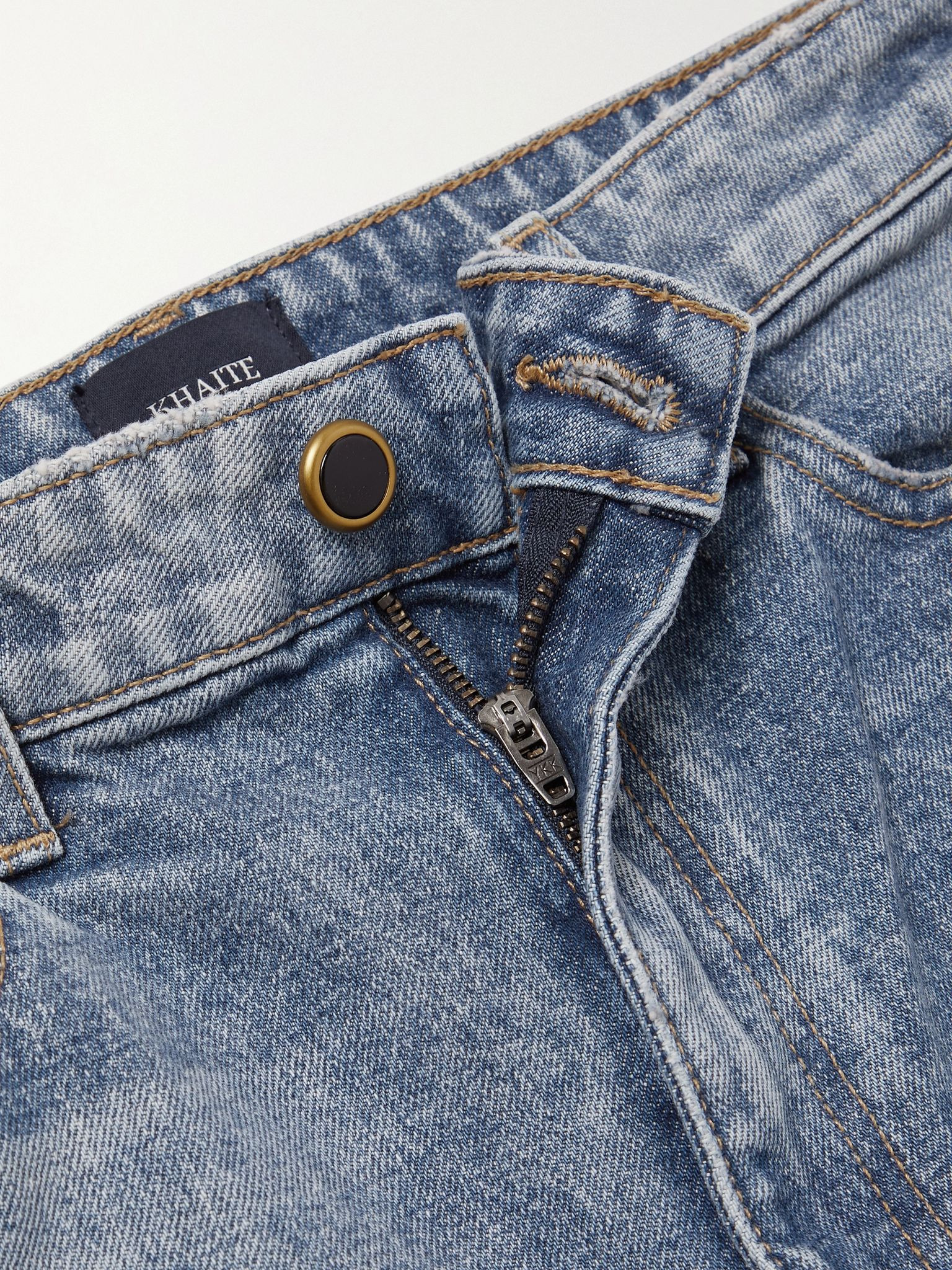 Abigail Stretch cropped high-rise straight-leg jeans Light denim - 5