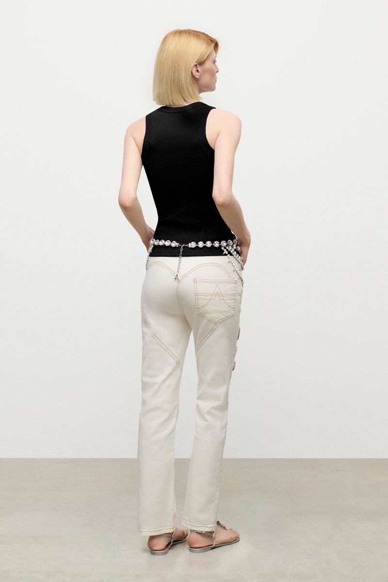 DISTRESSED CRYSTAL RIBBED KNIT TANK TOP 4