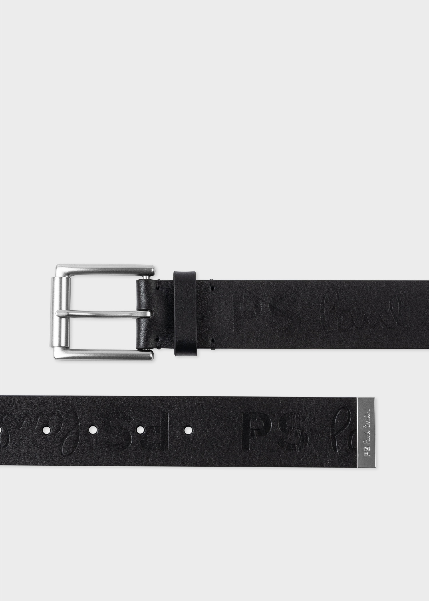 Black 'PS' Embossed Belt - 1