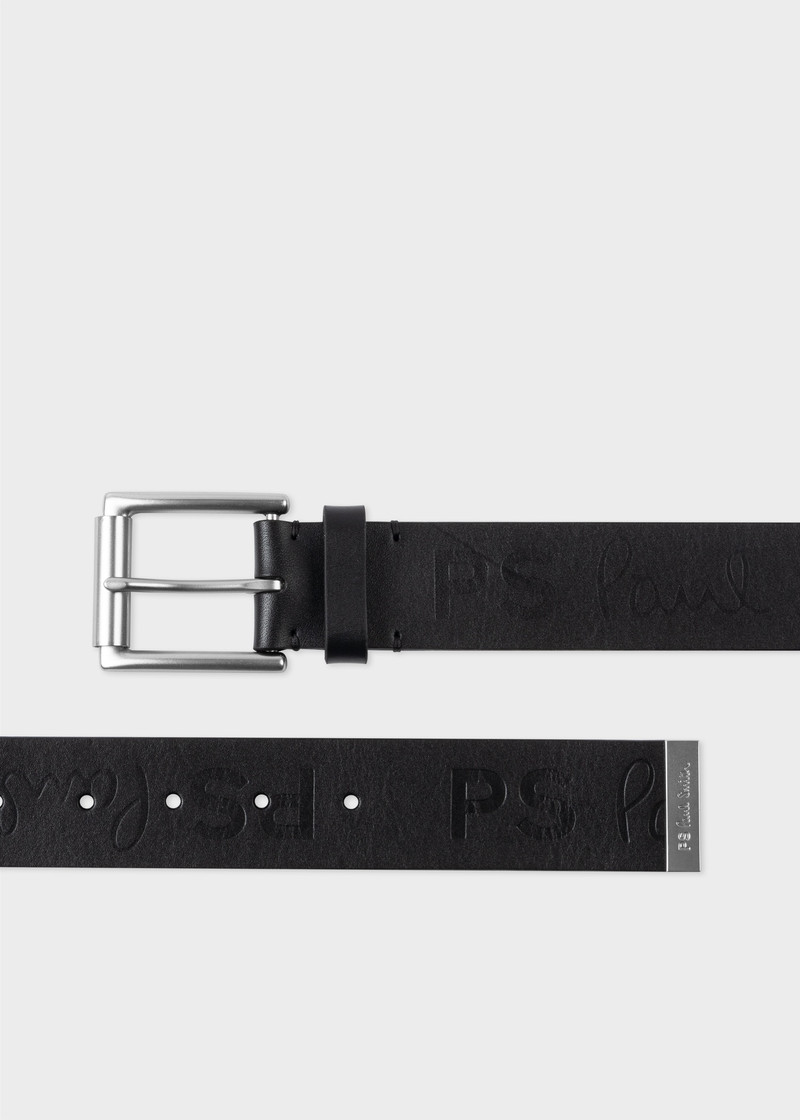 Black 'PS' Embossed Belt 1