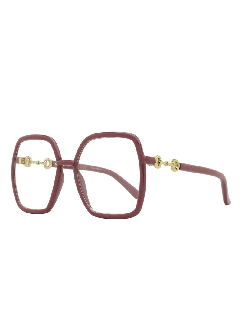 GUCCI Horsebit square-frame glasses outlook