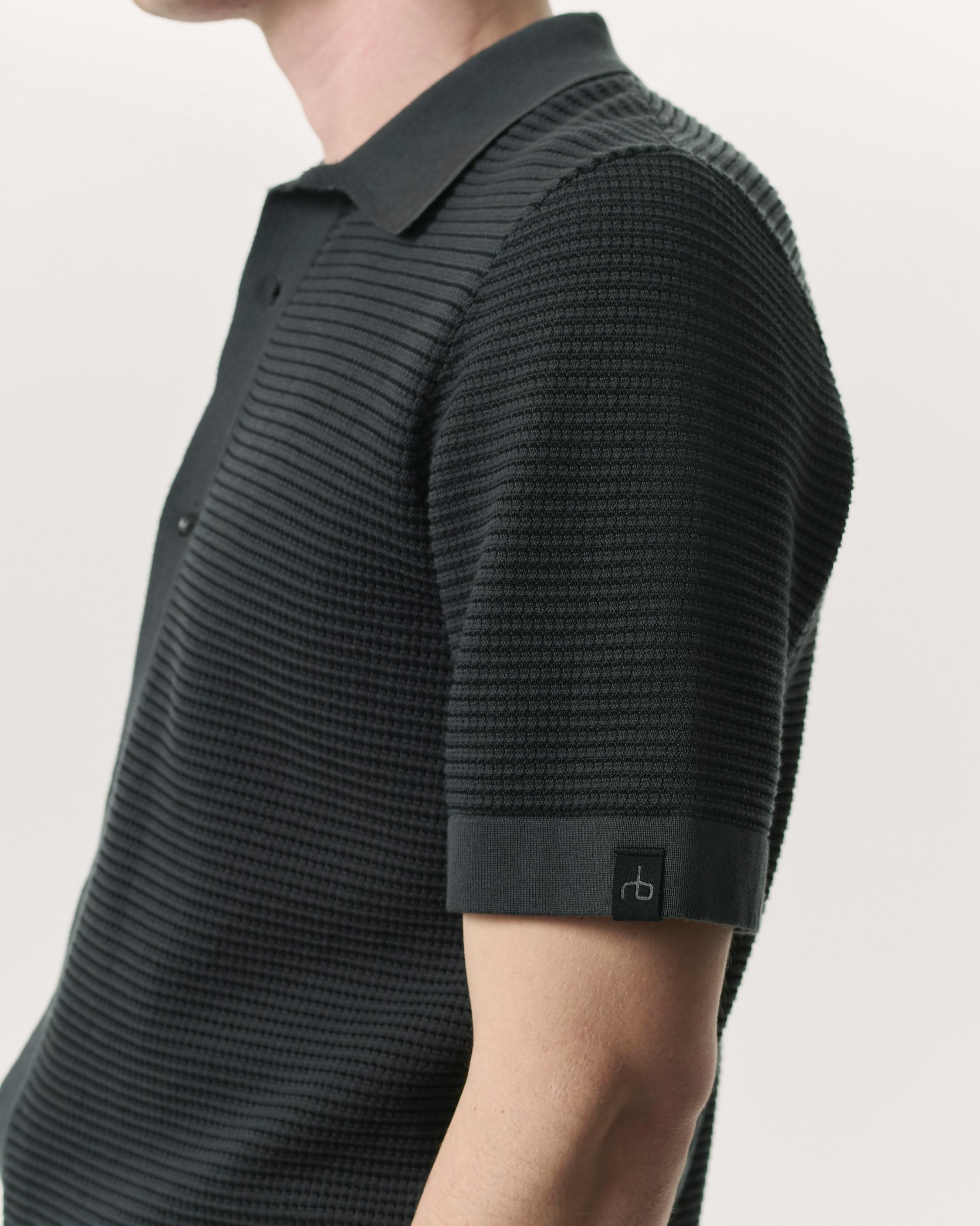 Harvey Striped Jacquard-Knit Shirt - 6