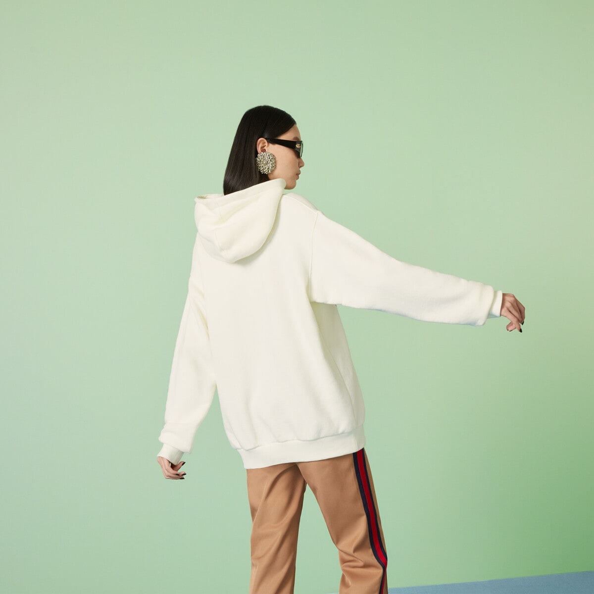 Cotton jersey hooded sweatshirt - 6