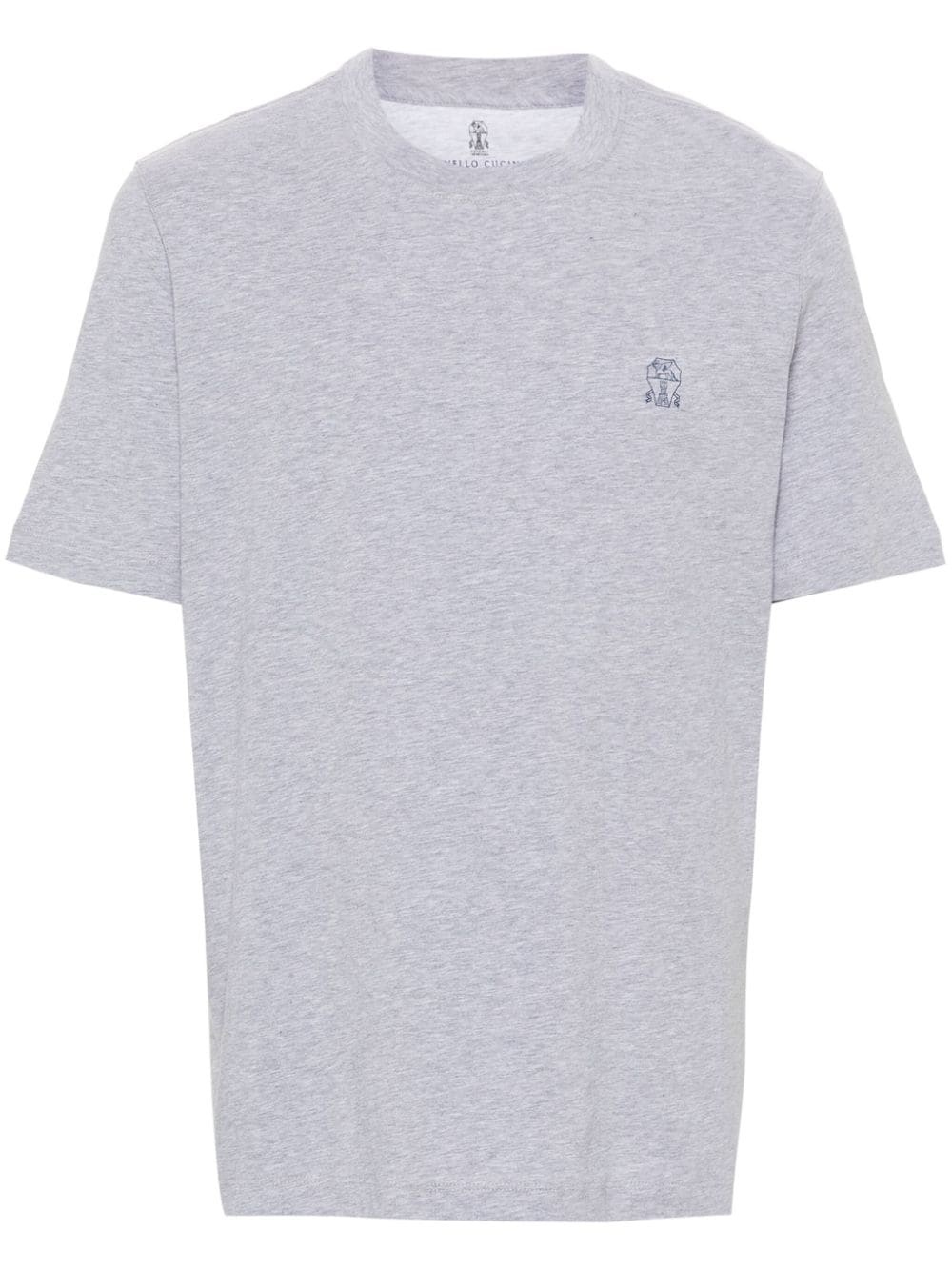 logo-print mÃ©llange T-shirt - 1