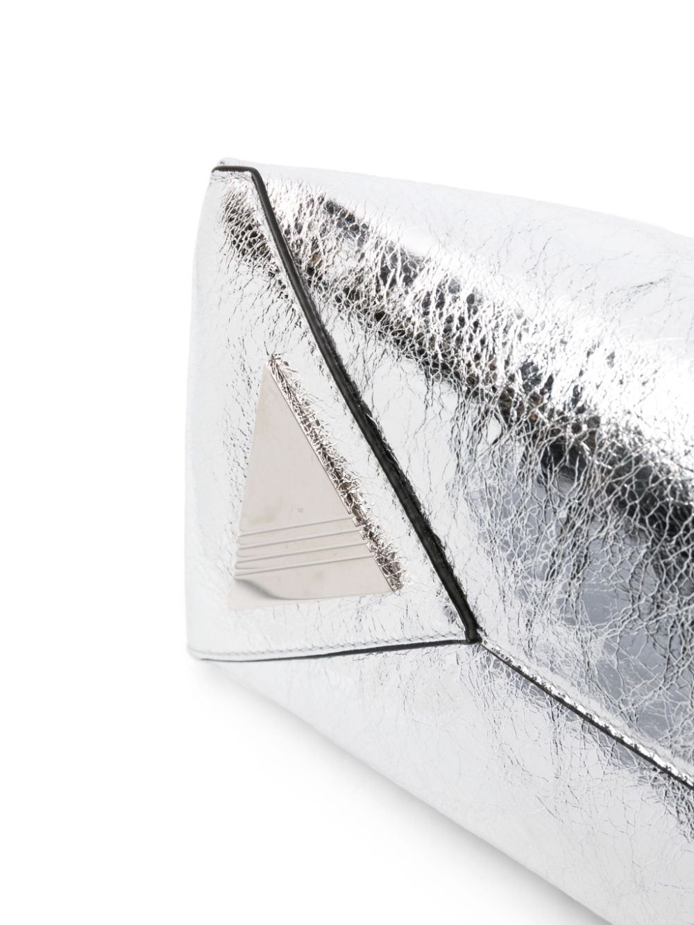 Day Off metallic leather clutch bag - 4