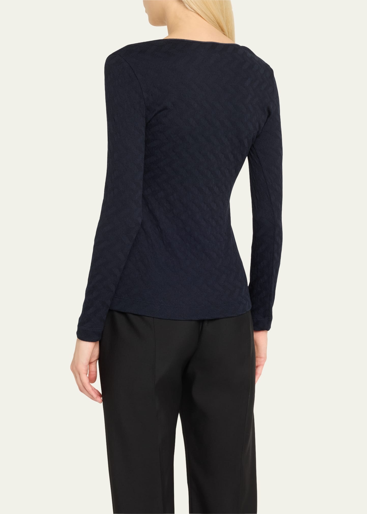 Textured Jersey Long-Sleeve Tee - 3