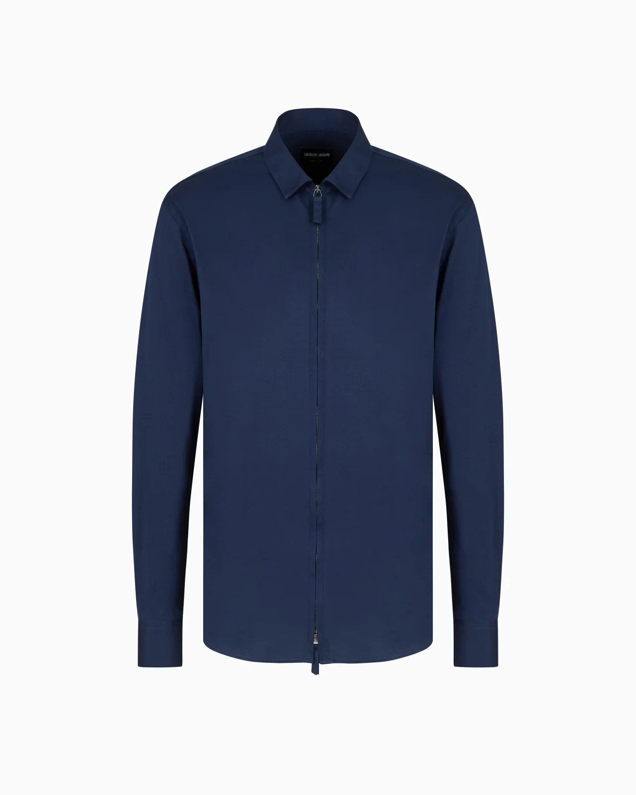 Cotton-jersey zipped shirt - 1