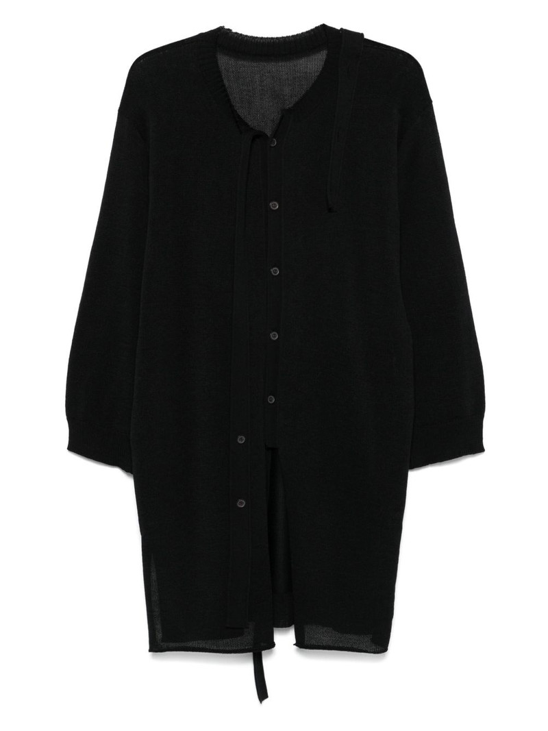 draped knitted cardigan 1