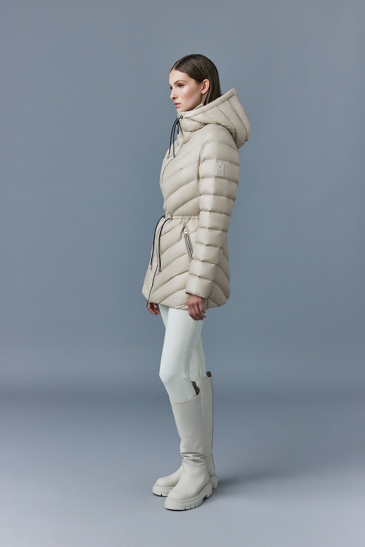 ARITA light hooded down chevron jacket - 5