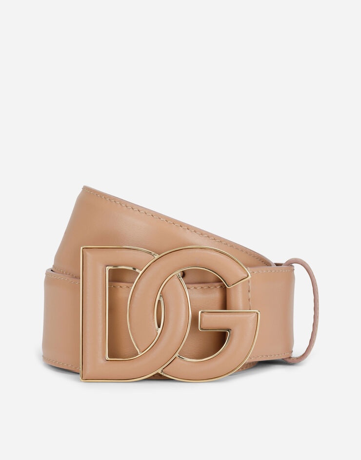 Calfskin belt with DG logo - 1