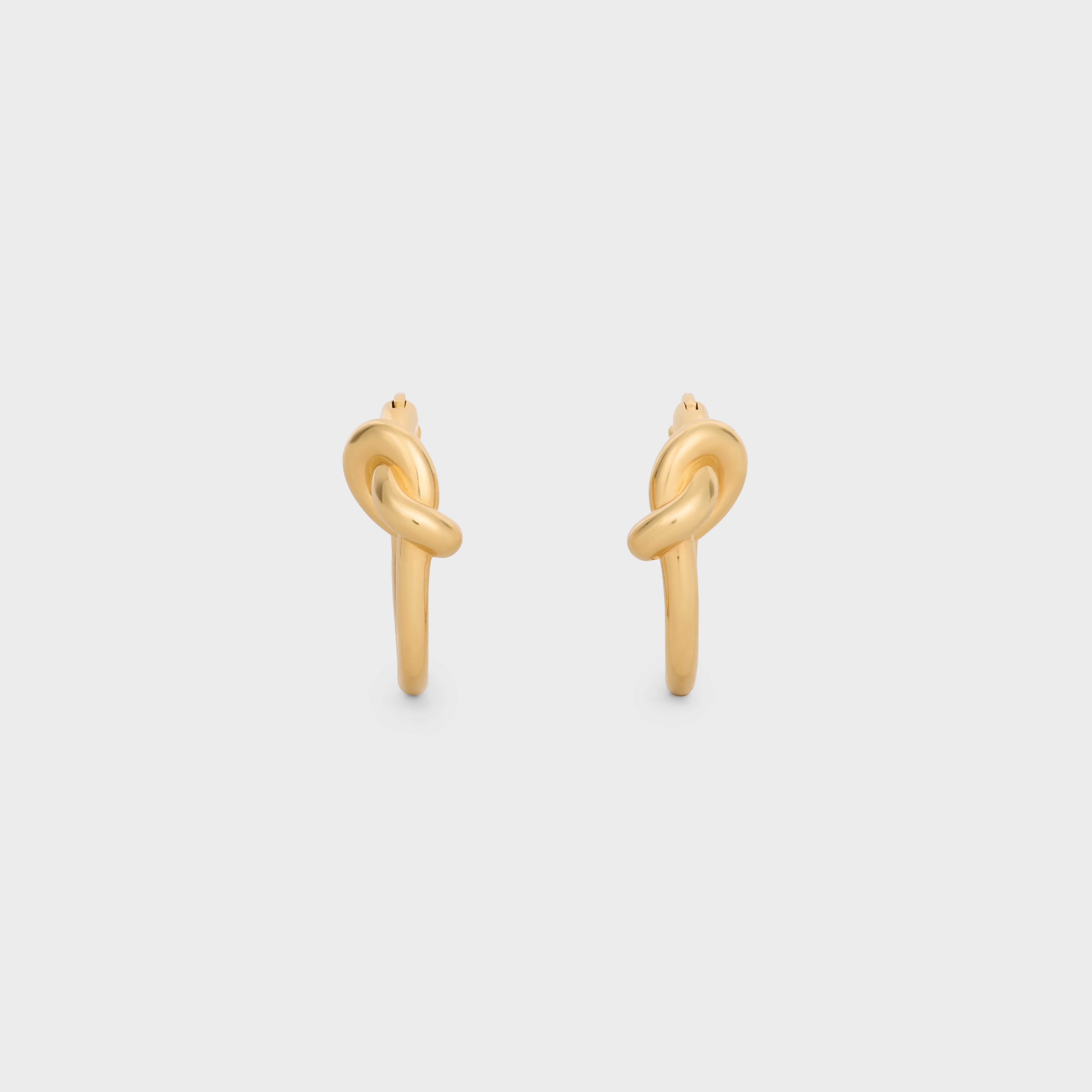 Knot Small Hoops in Brass with Gold finish - 3