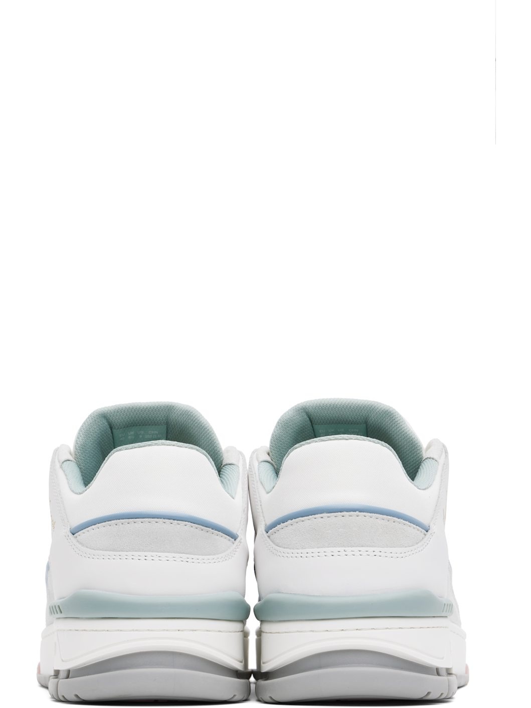 White & Blue Area Lo Sneakers - 2