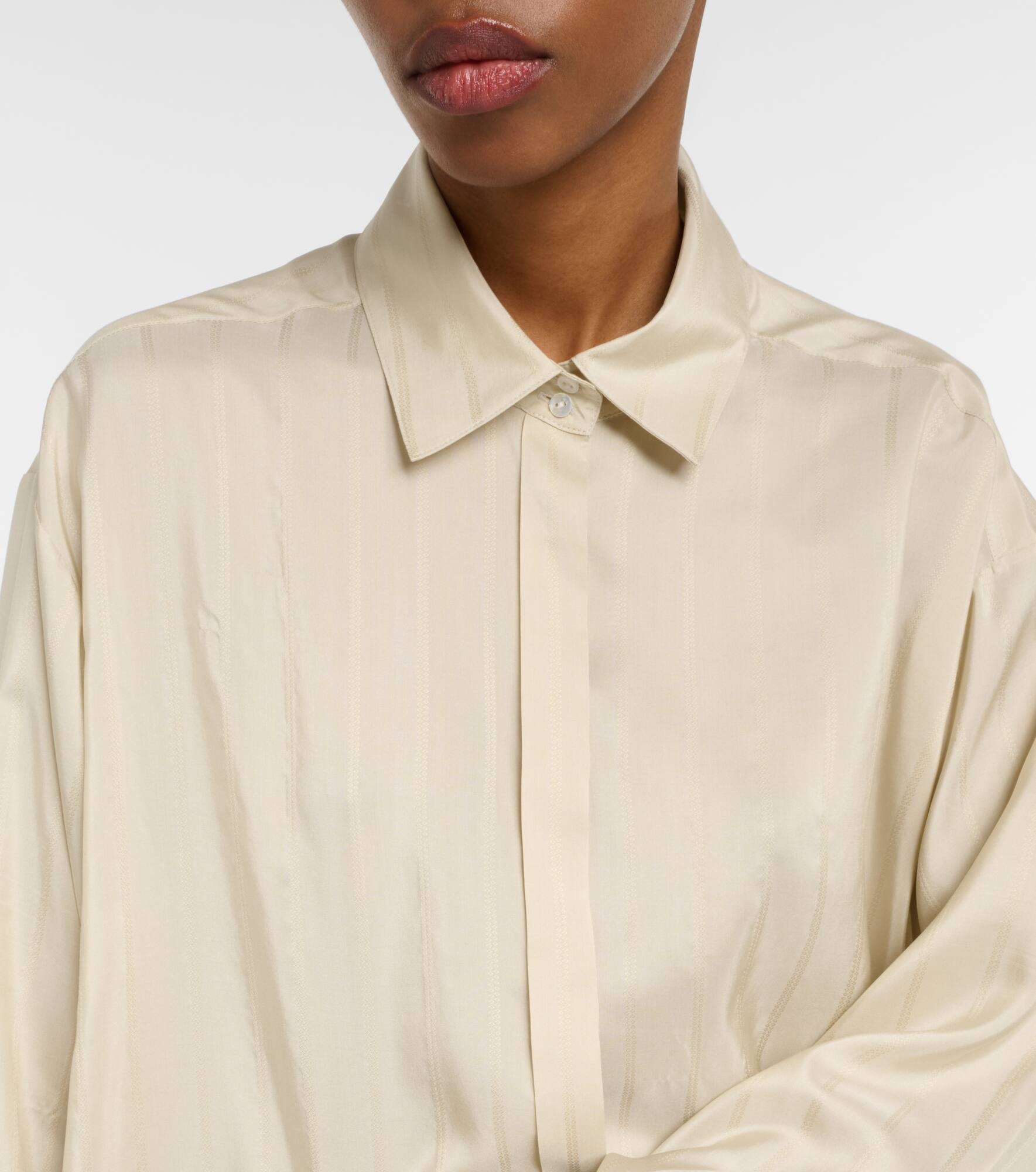 Nomoon jacquard silk poplin shirt - 4
