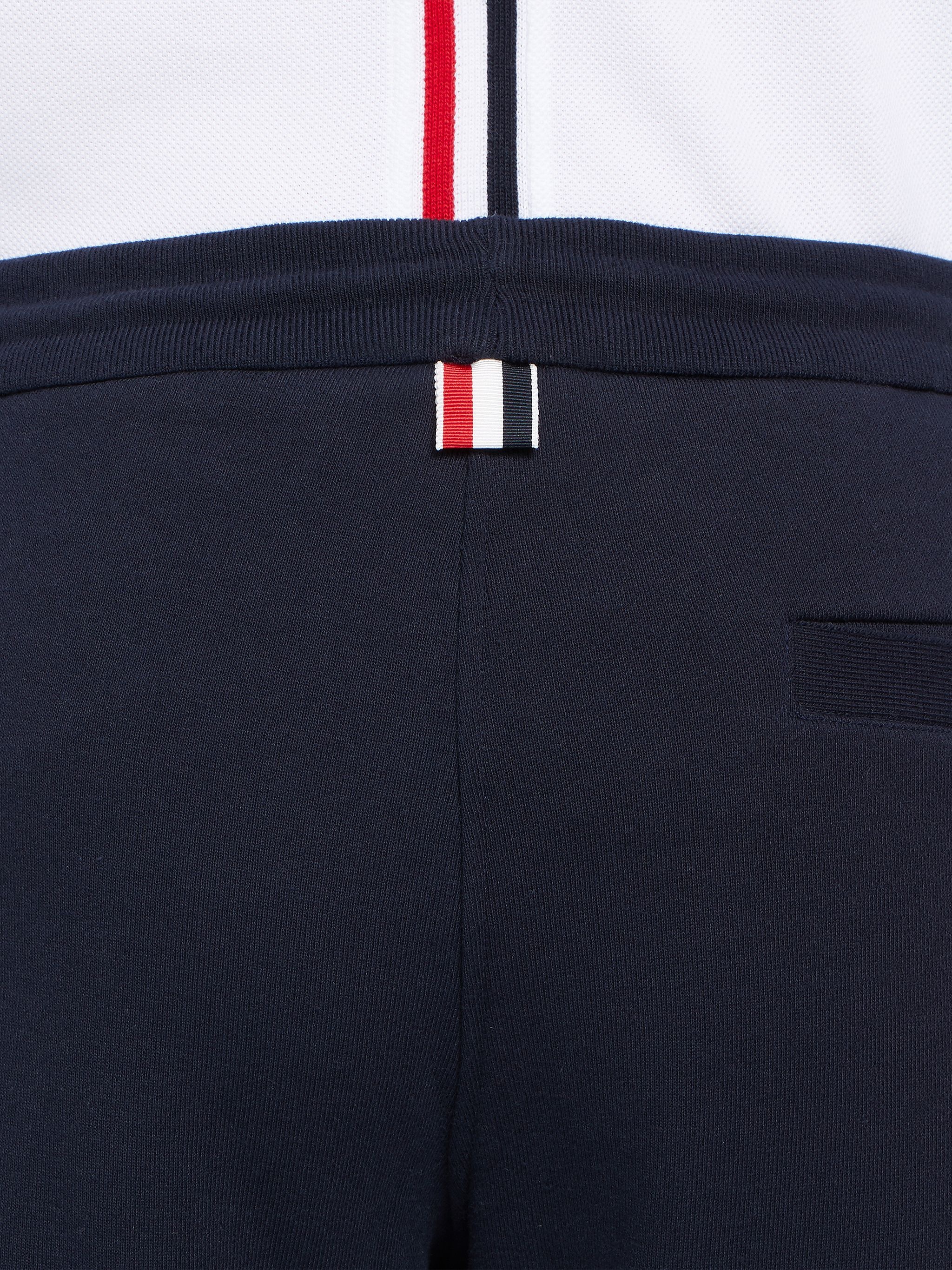 Navy Cotton Loopback Knit Engineered 4-Bar Sweat Shorts - 6