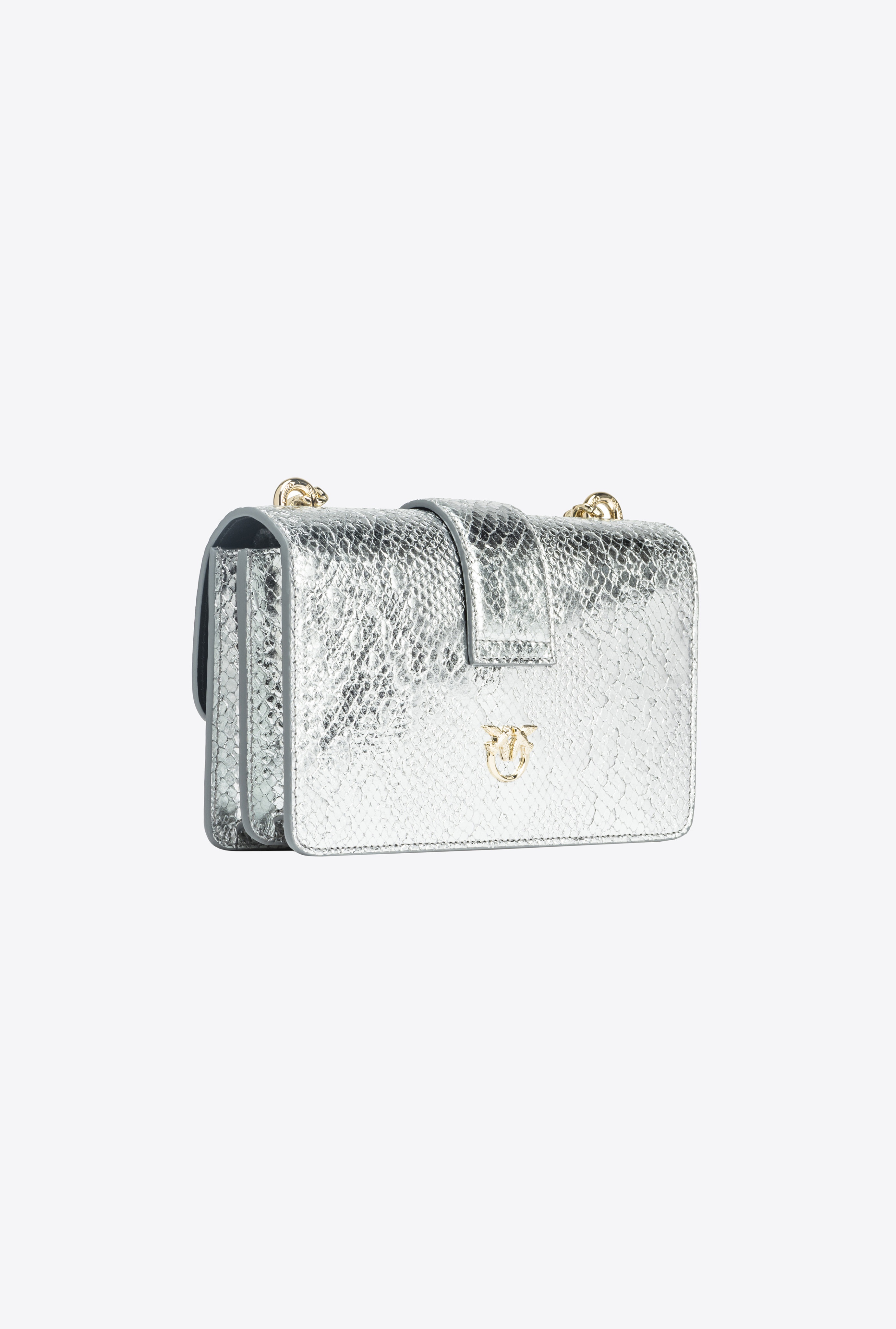 PINKO GALLERIA MINI LOVE BAG ONE IN PUNCHED REPTILE SKIN - 2