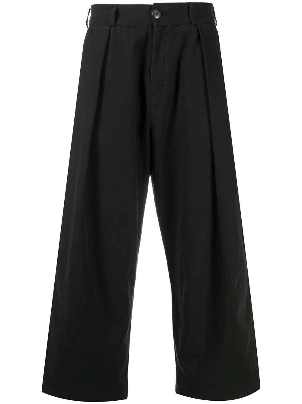 wide leg cropped trousers - 1