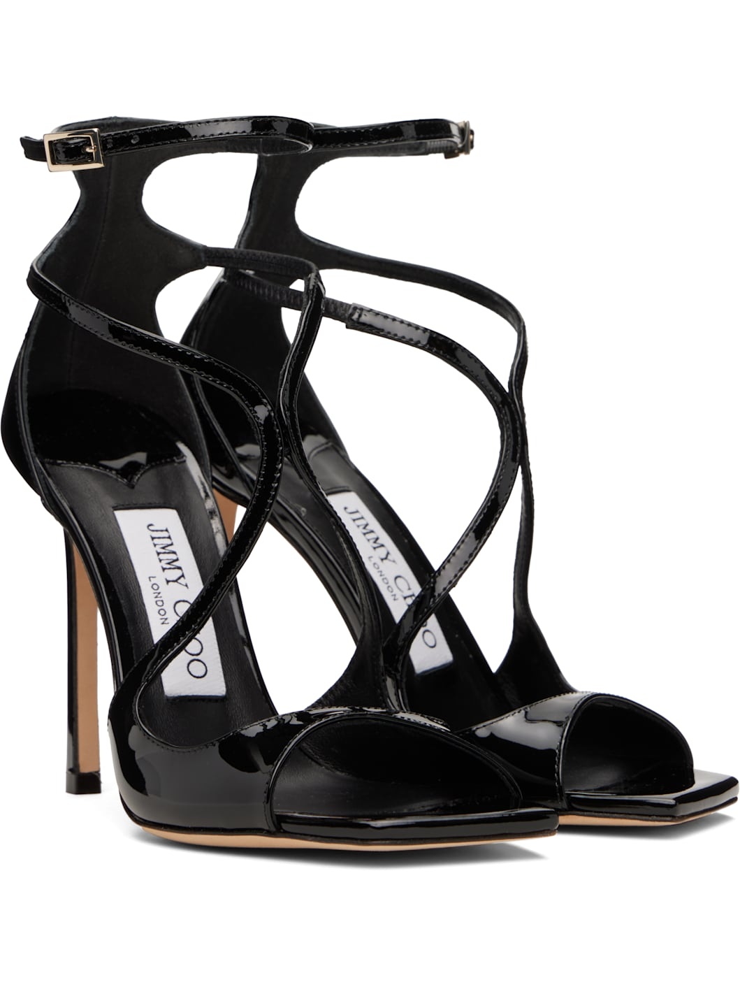 Black Azia 110 Heeled Sandals - 4