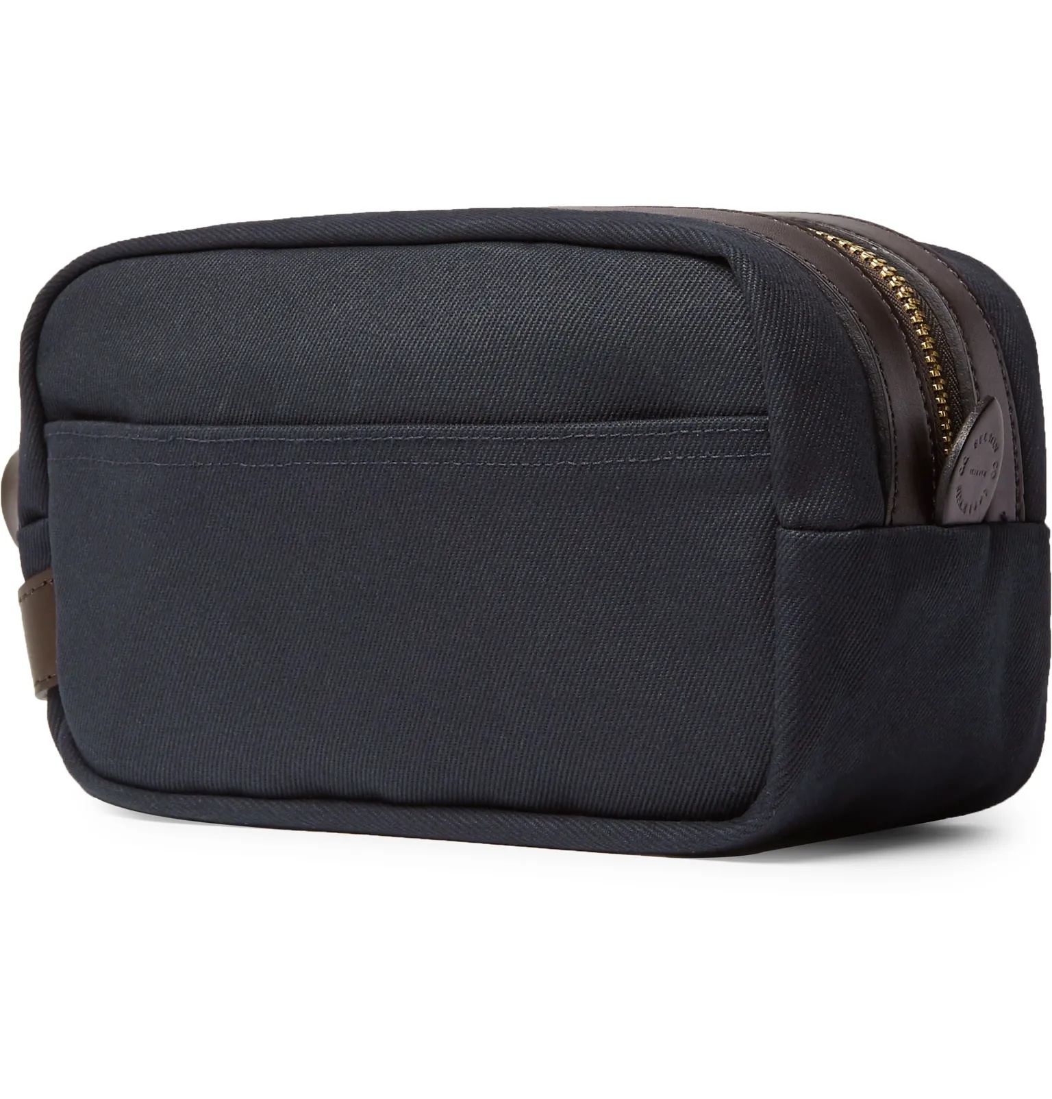 Leather-Trimmed Cotton-Canvas Wash Bag - 3