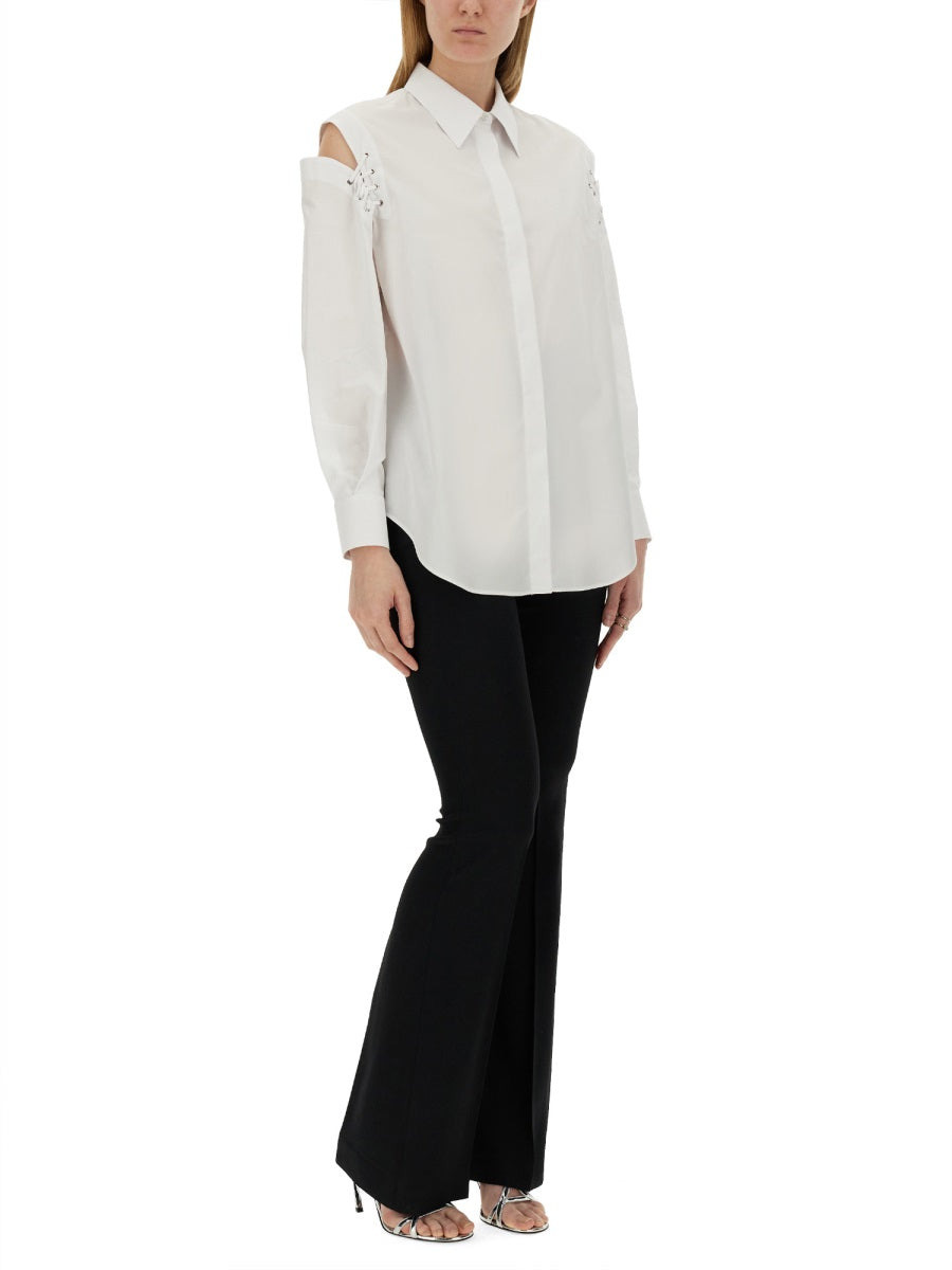 Alexander Mcqueen Women Cocoon Shirt With Cut-Out Details - 2