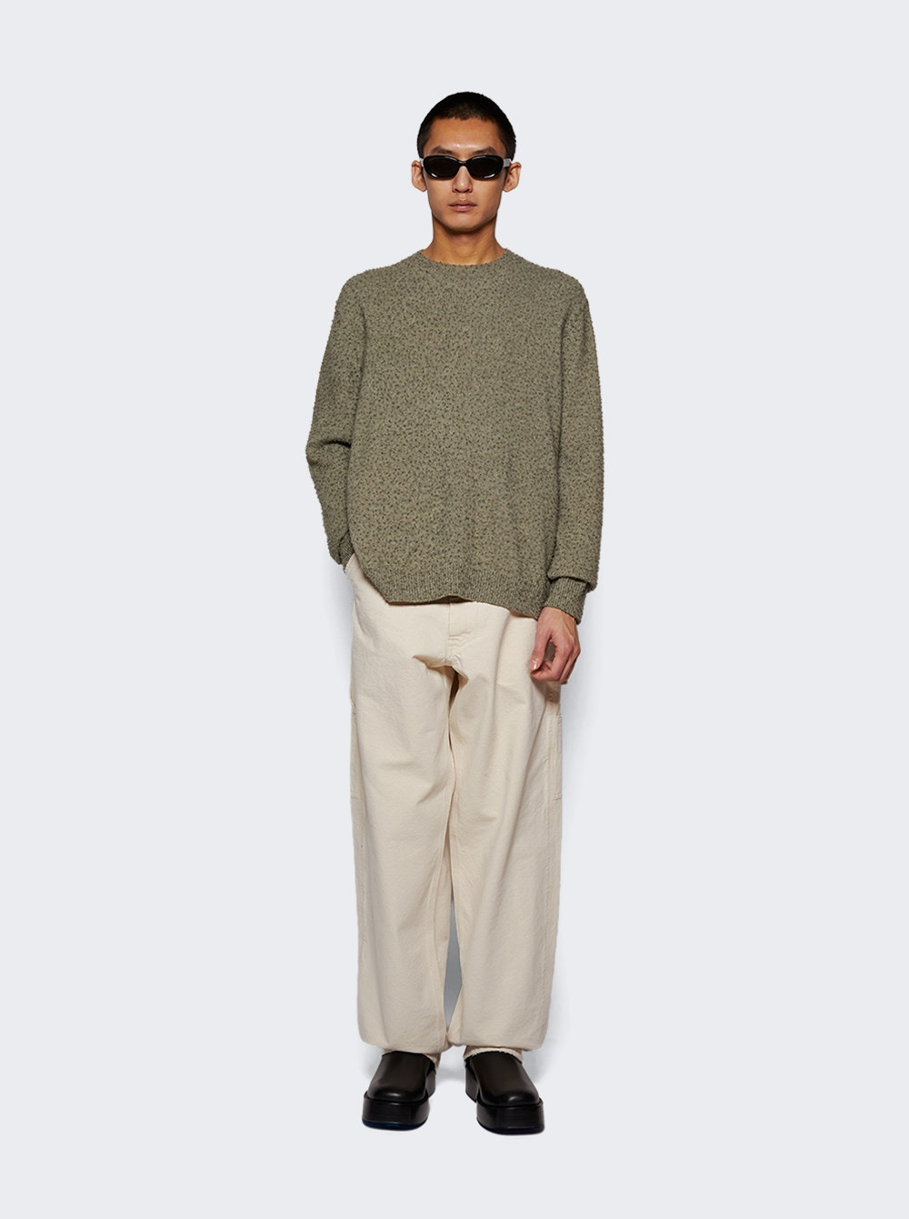 Crewneck Sweater Sage Green - 2