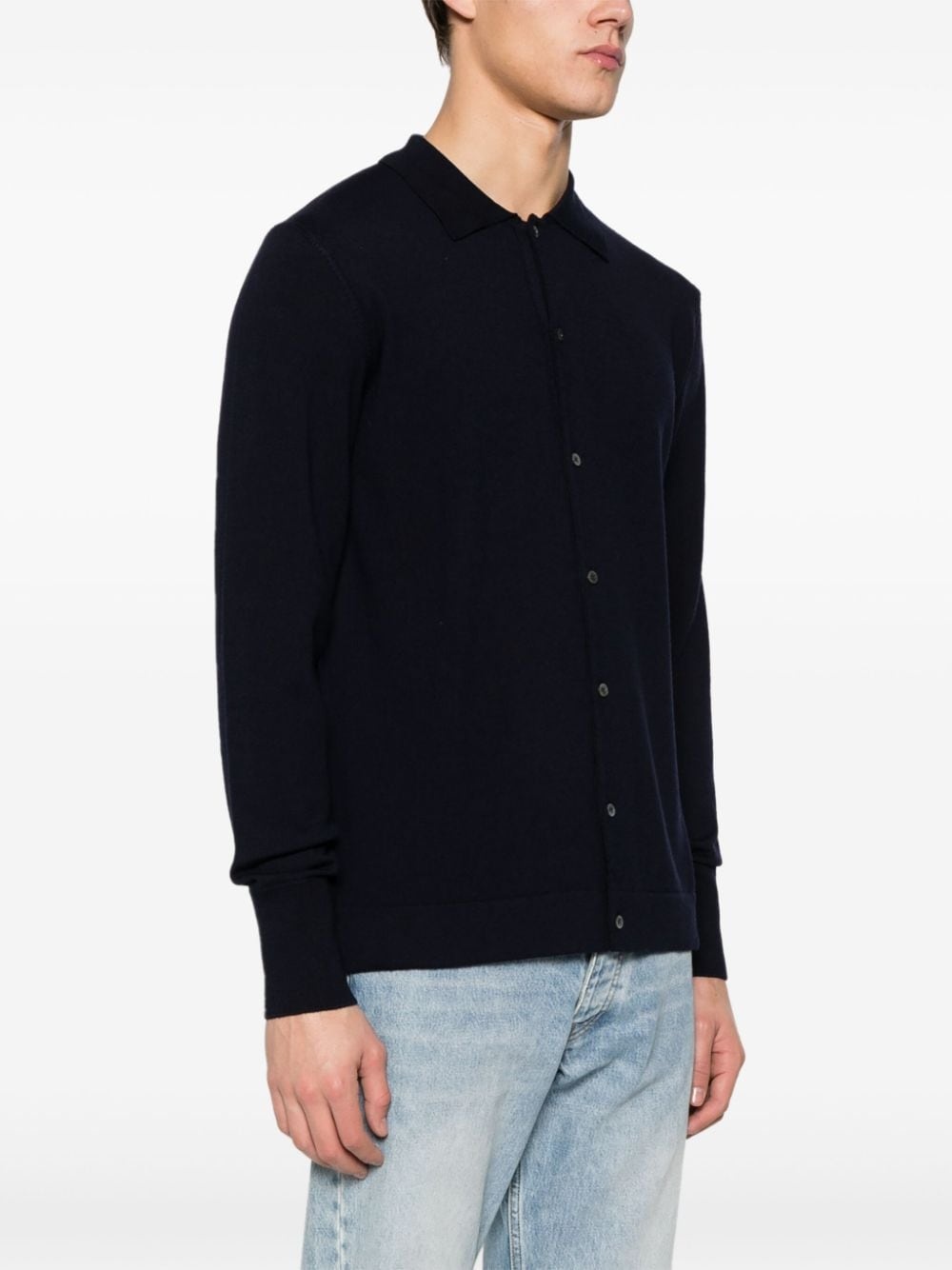 long-sleeve wool cardigan - 3