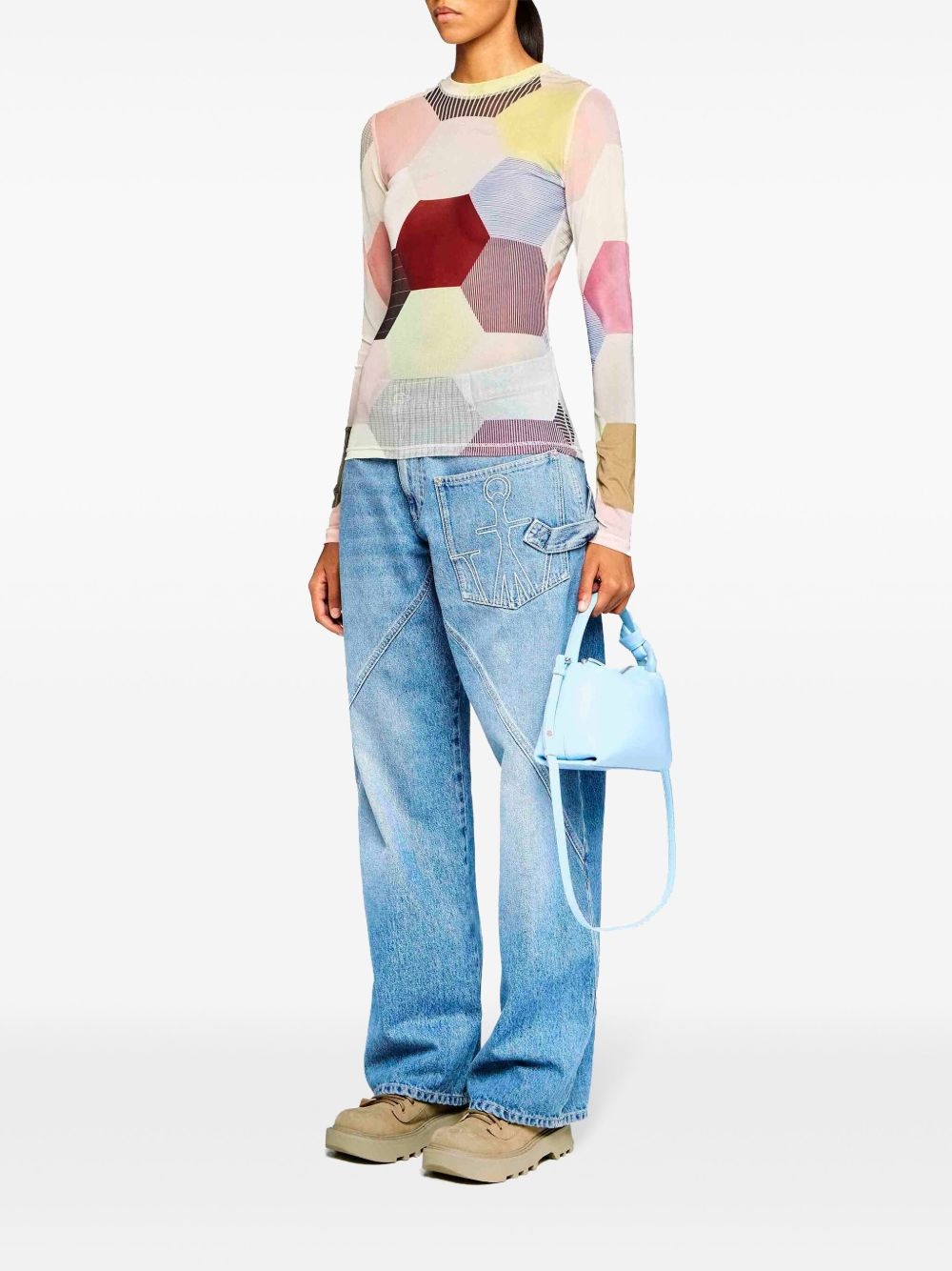 patchwork-print T-shirt - 2
