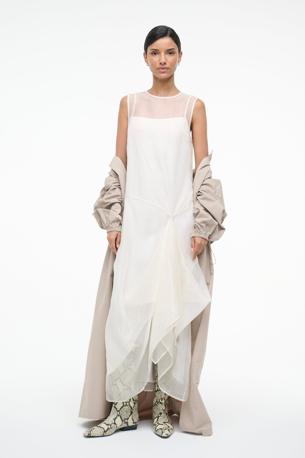 STAUD VIOLA DRESS IVORY - 2