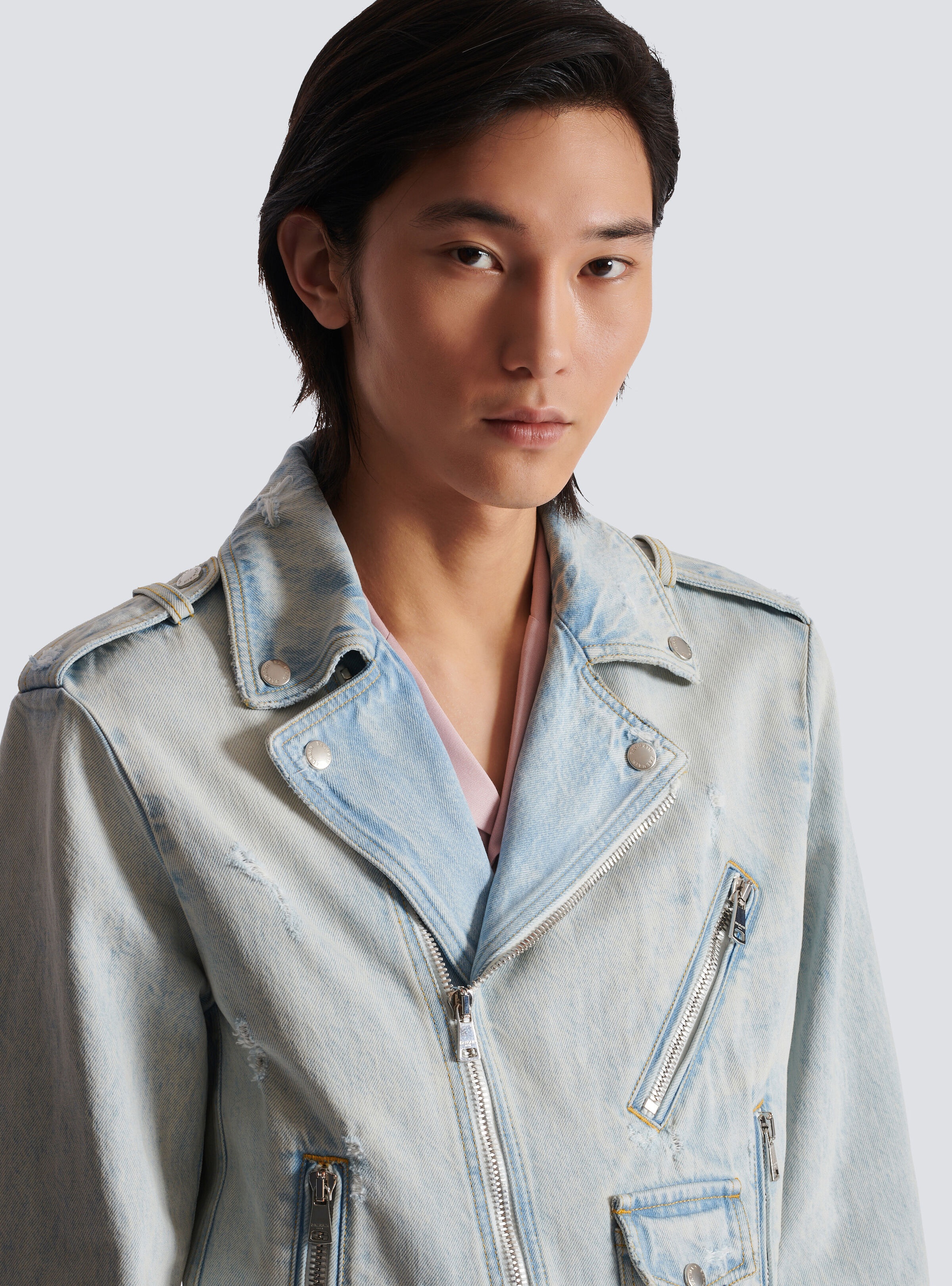 Denim biker jacket - 8