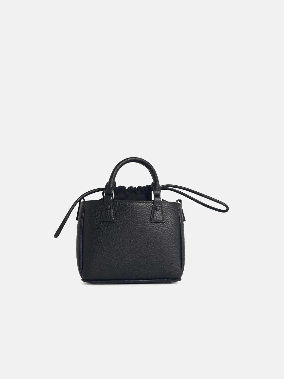 '5AC TOTE HORIZONTAL' BLACK LEATHER BAG - 3